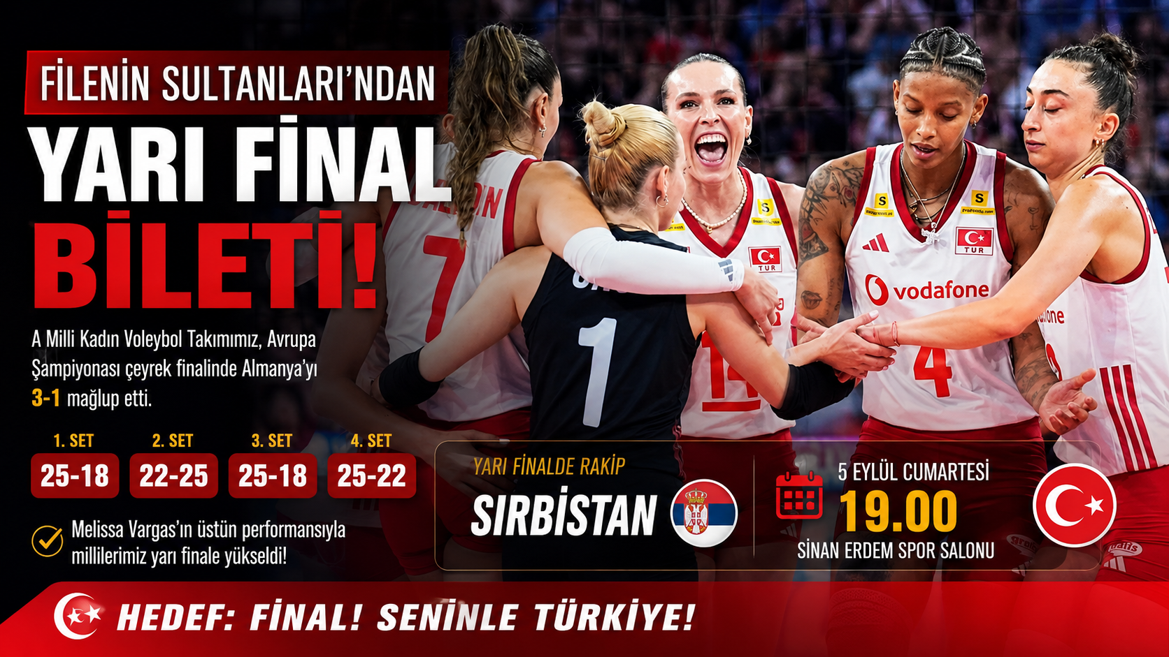 Filenin Sultanları Almanya'yı 3-1 Yenerek Yarı Finale Yükseldi! Rakip Sırbistan